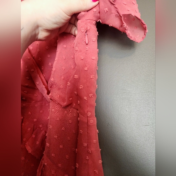 Lulu's next to you ruffle dress NWT swiss dot size medium new with tags - Picture 13 of 13